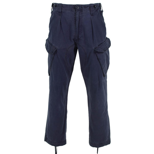 Original brittiska militära lastbyxor Royal Navy Work Byxor Blue Color