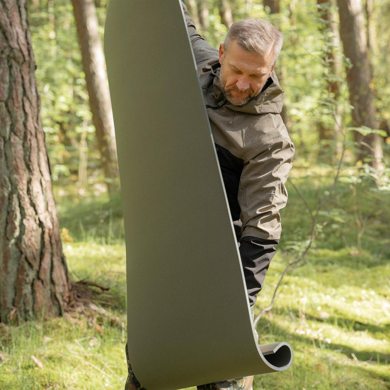 Original British Military Grey Sleeping Pad Bekväm kompakt lättvikt Ny