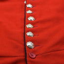 Original British Military Jacket Tunic Style Wool Solid Red Golden Buttons - GoMilitar