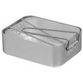 Original brittisk militärköksrörssats i aluminium utomhusmatlagningsset grå