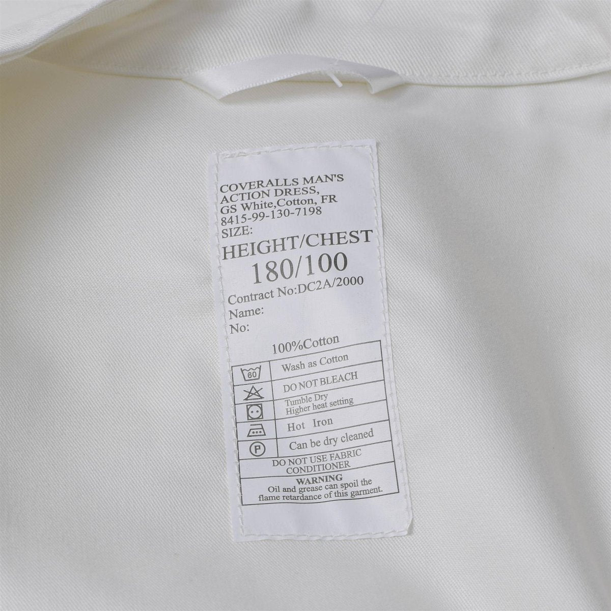 Original British Military White Coveralls Jumpsuit Lightweight Roomy Fit New