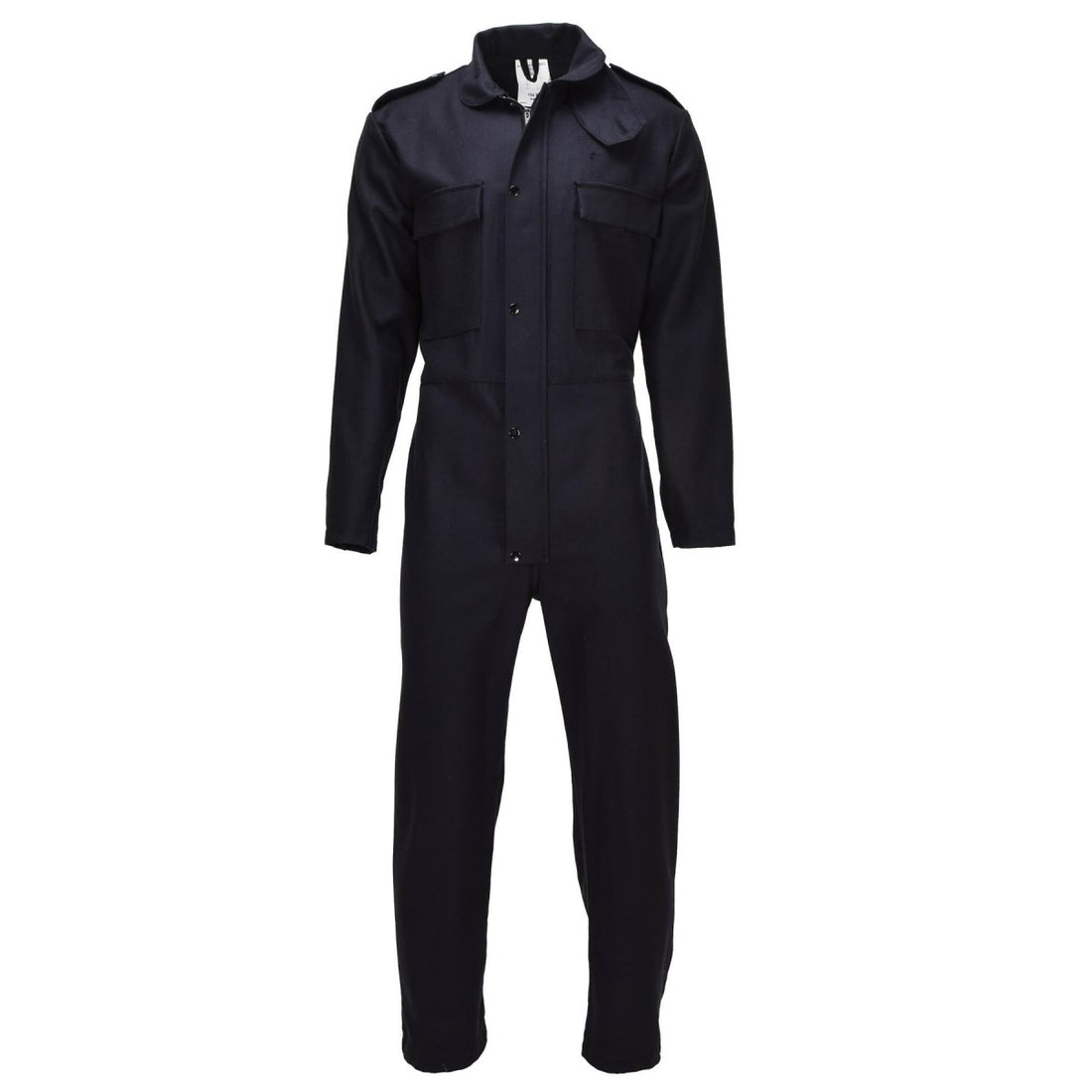 Original brittisk militär ulloveraller Front Zip Button Stängning Svart