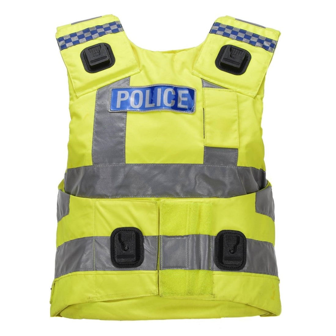 Original brittisk polisväst med dubbla ändamål High Vis Yellow