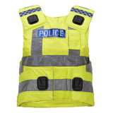 Original brittisk polisväst med dubbla ändamål High Vis Yellow