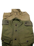 Original Bulgarian Army Olive Khaki Shirt Jacket Combat Military Long Sleeve