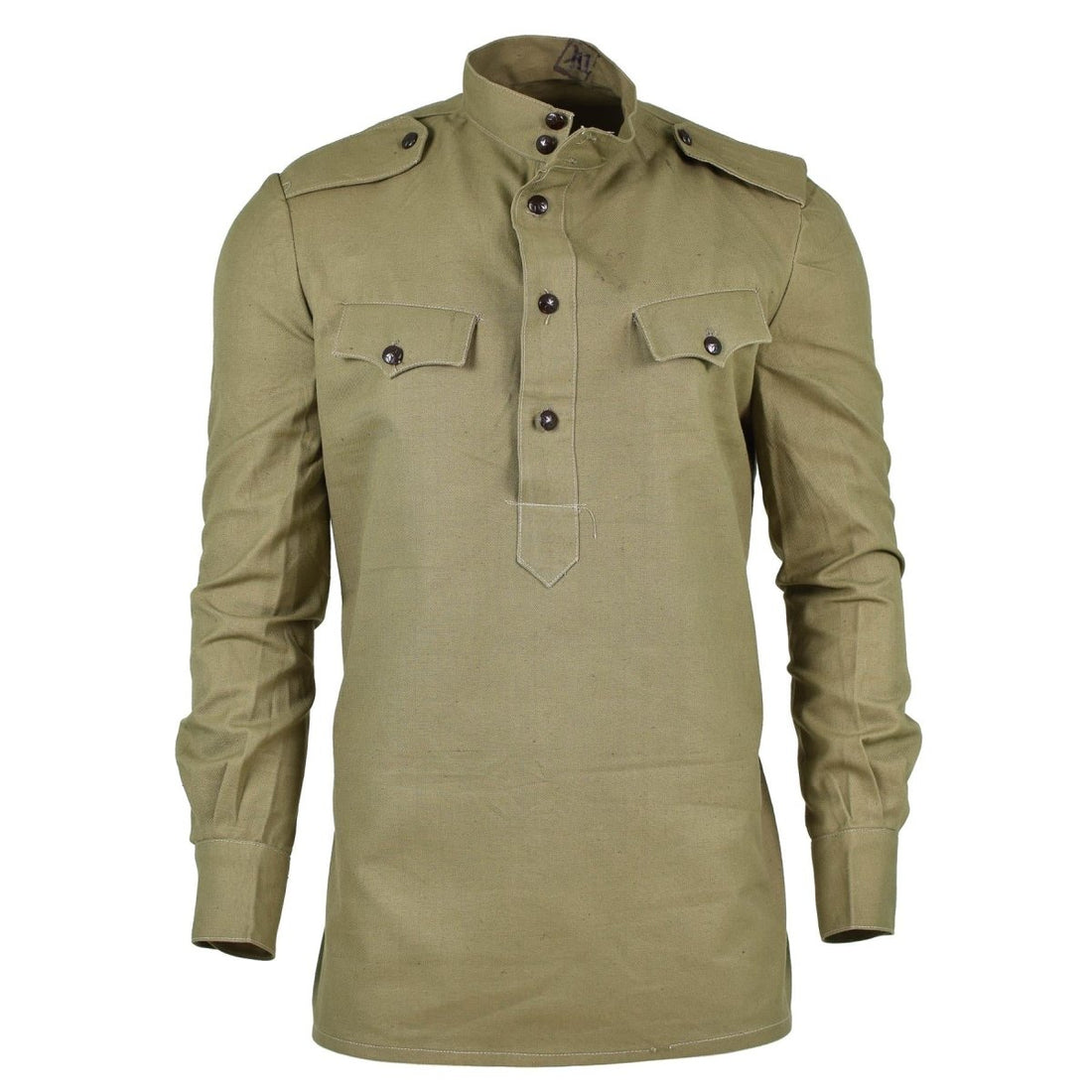 Original Bulgarian Army Olive Khaki Shirt Jacket Combat Military Long Sleeve