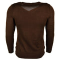 Original bulgarisk armé pullover v-ring tröja brun ny