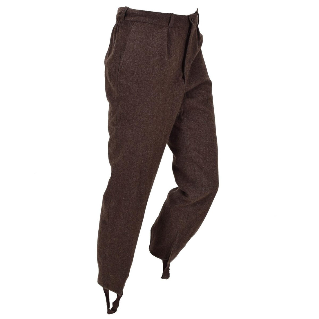 Original Bulgarian Army Wool Uniform Byxor Oanvända Överskott Mörkbrun