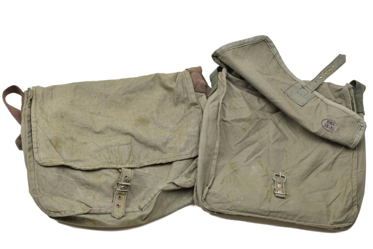 Original bulgarisk militär oliv axelväska justerbar rem utomhusresor