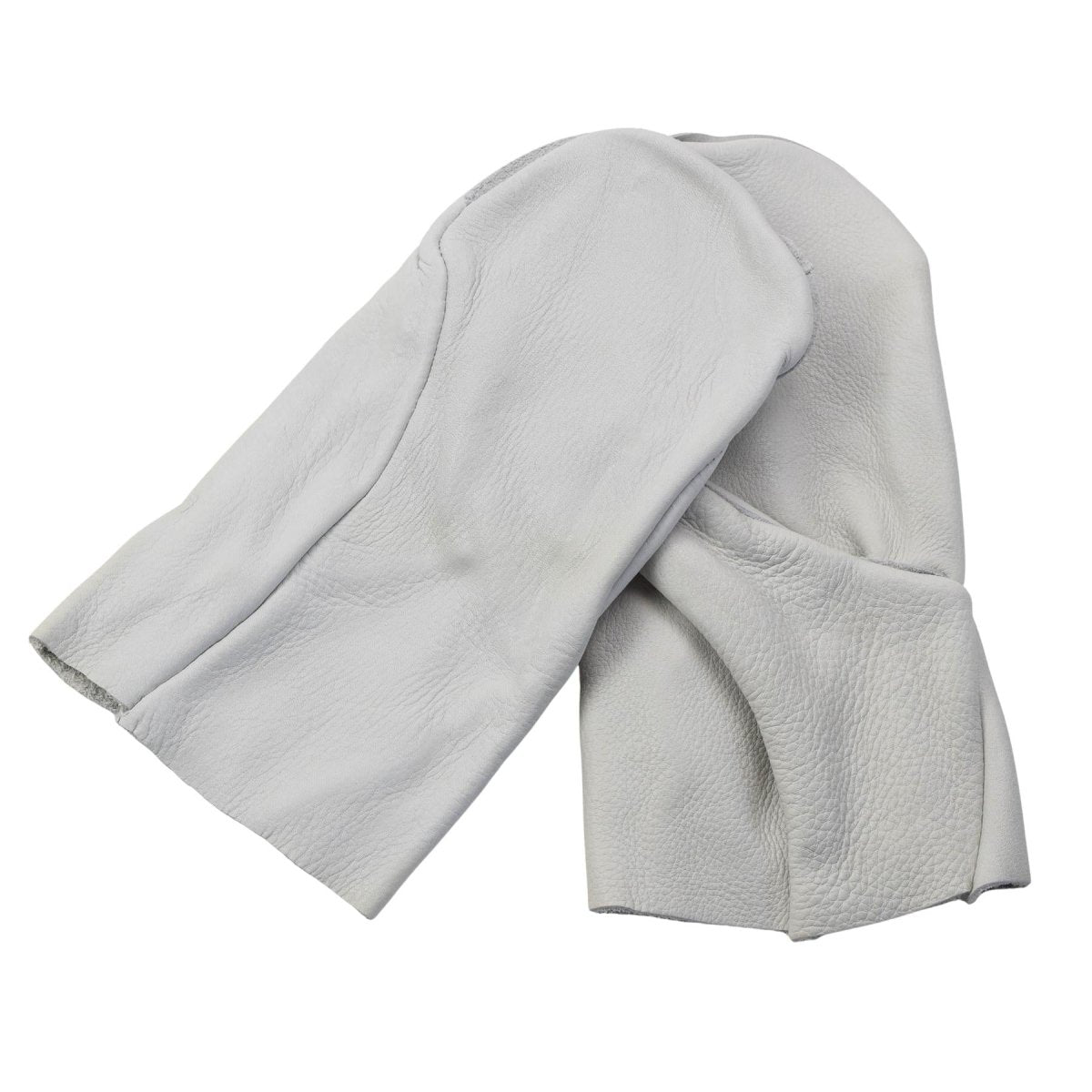 Original Bundeswehr Military Mittens 2 Finger Tummen Separat Läder Vit