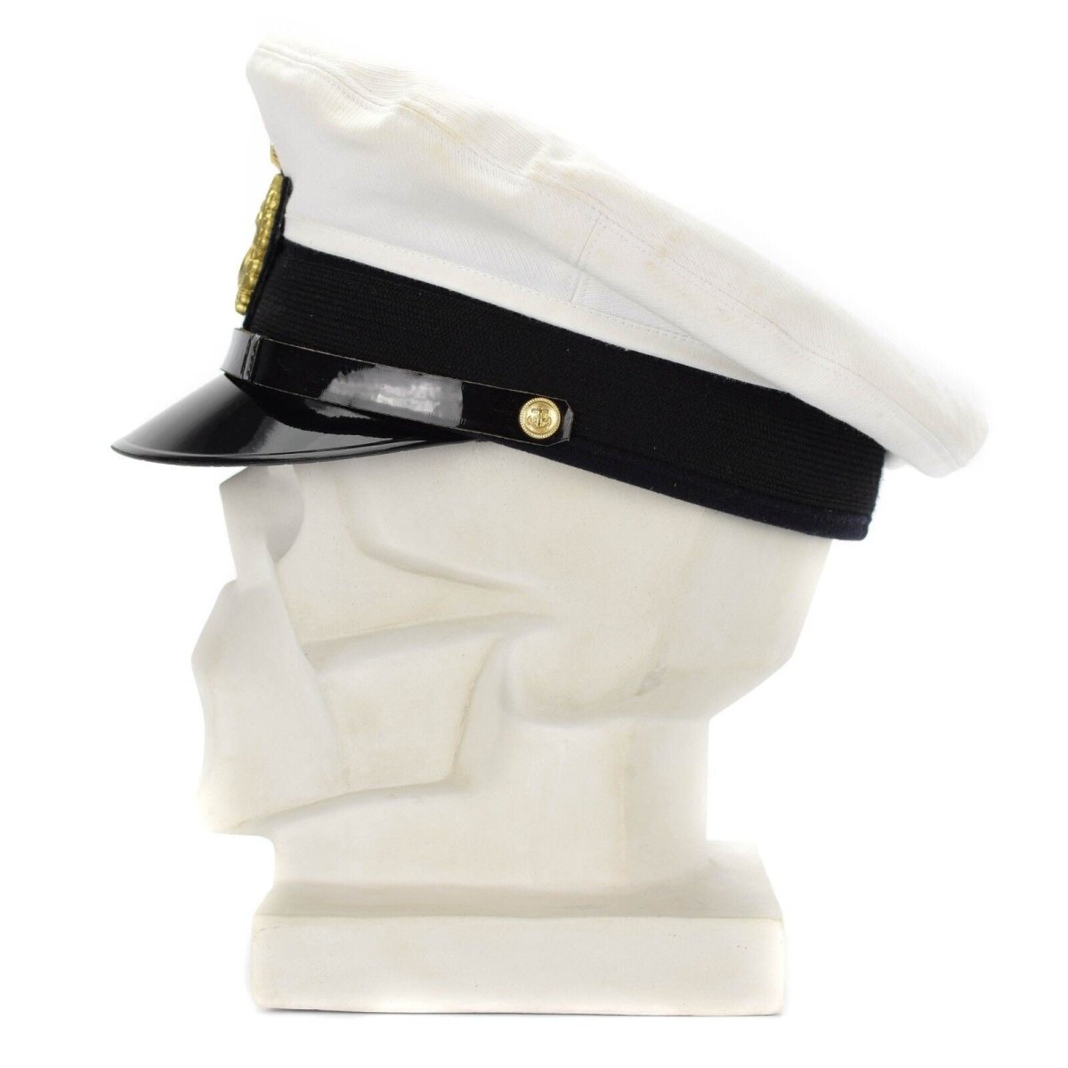 Original BW German Army Officers Marines Cap Visor Forage Peaked Hat Navy Naval