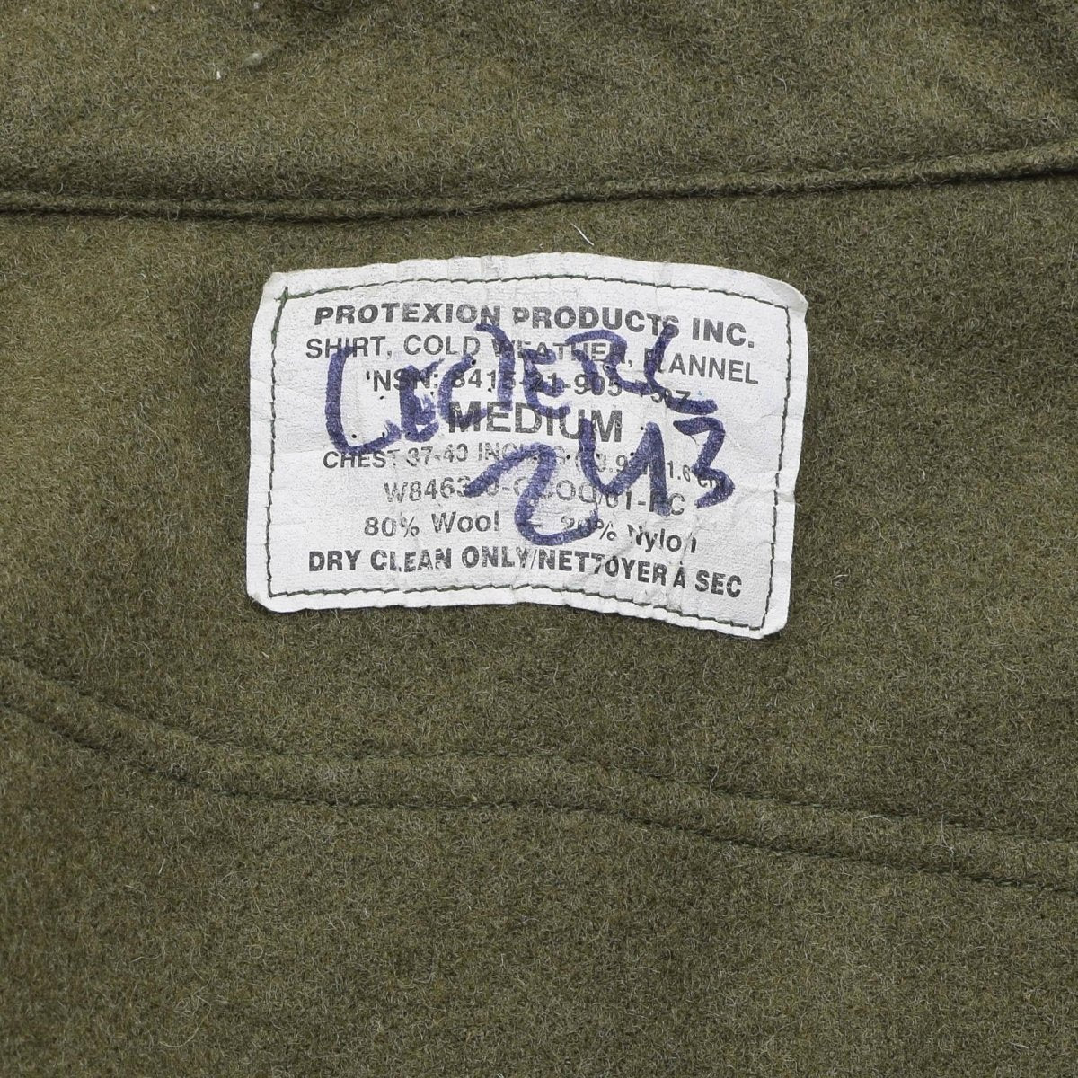 Original kanadensisk armé ullfältjacka Vintage Military Surplus Olive