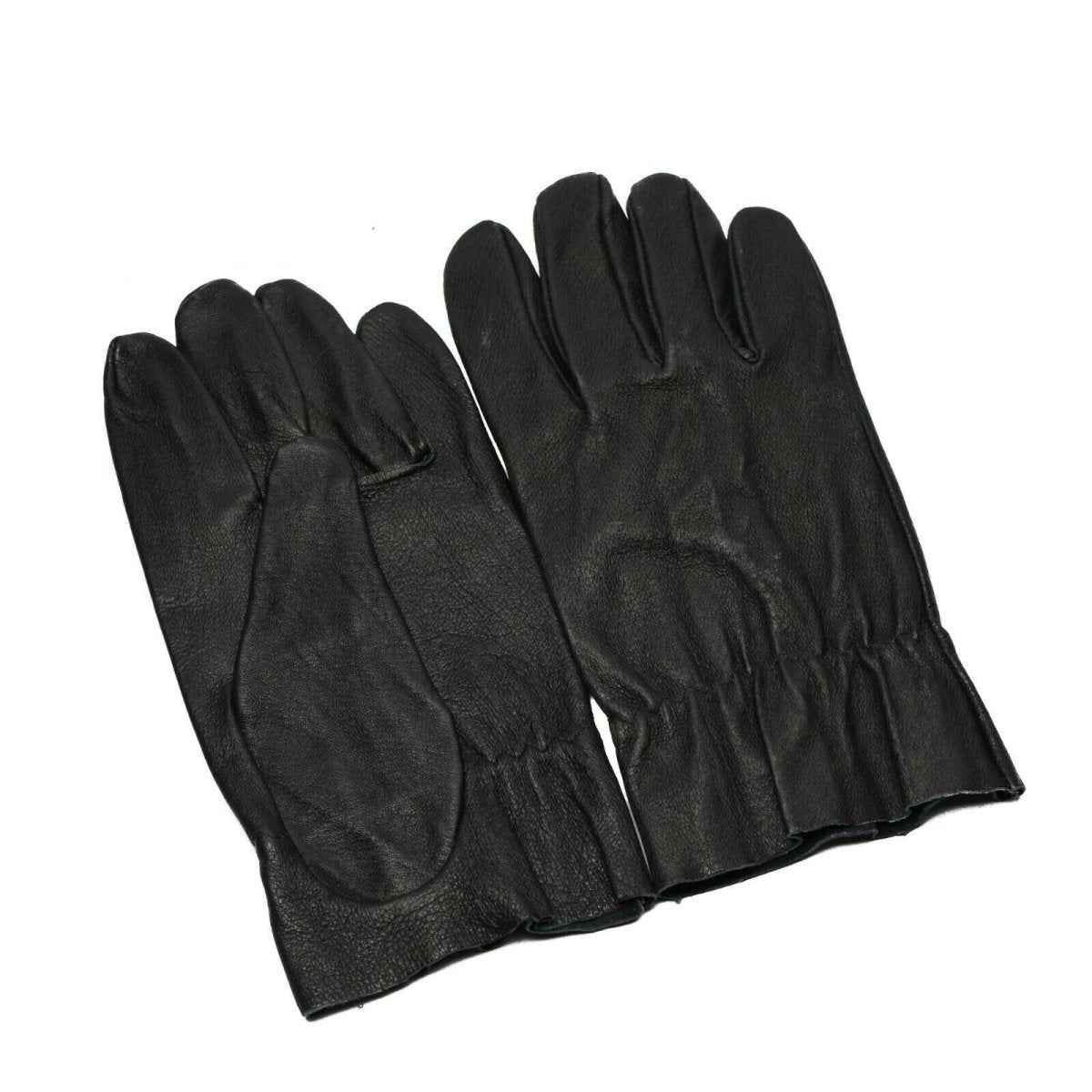 Original tjeckiska arméstridsläderhandskar. Äkta svart läder nytt