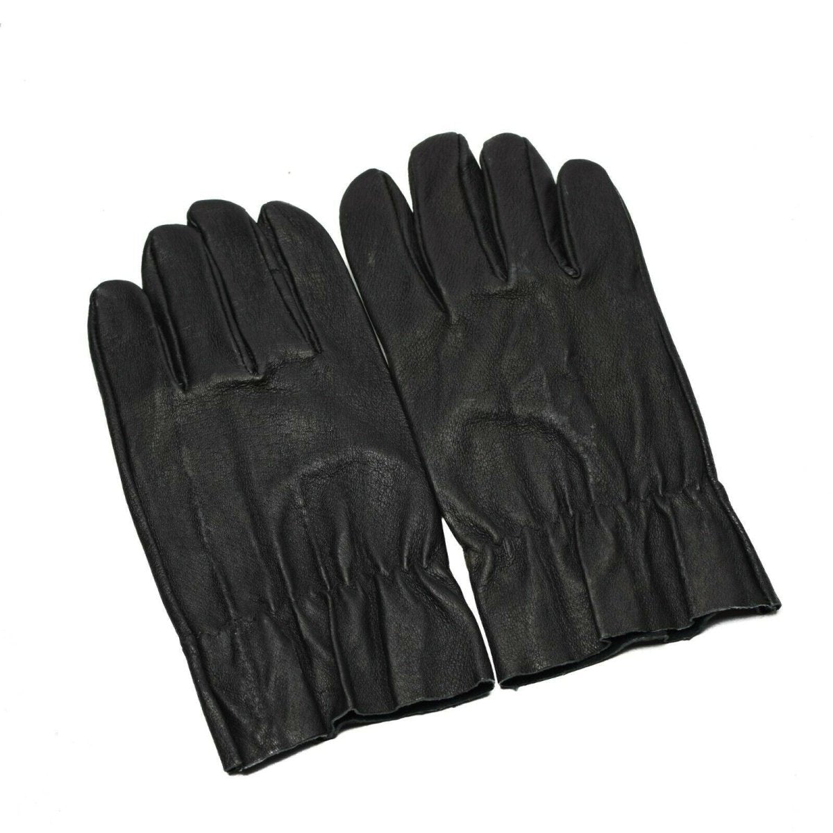 Original tjeckiska arméstridsläderhandskar. Äkta svart läder nytt