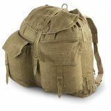 Original Czech Army M60 Canvas ryggsäck Vintage Military Backpack Y-remmar