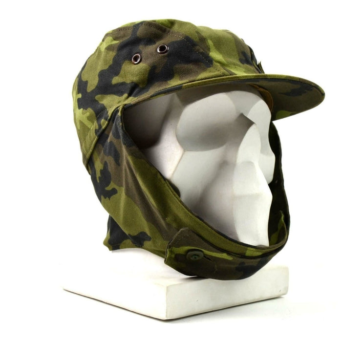 Original tjeckisk armé militär keps M 95 camo CZ fältstridshatt skogsmark NYHET - GoMilitar