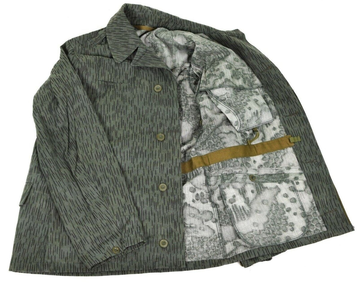 Original tjeckiska arméns militära strid M60 Field Jacka Parka Rain Drop Camouflage