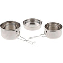 Original Czech Army stainless steel mess tin set camping outdoor cooking pot pan - GoMilitar