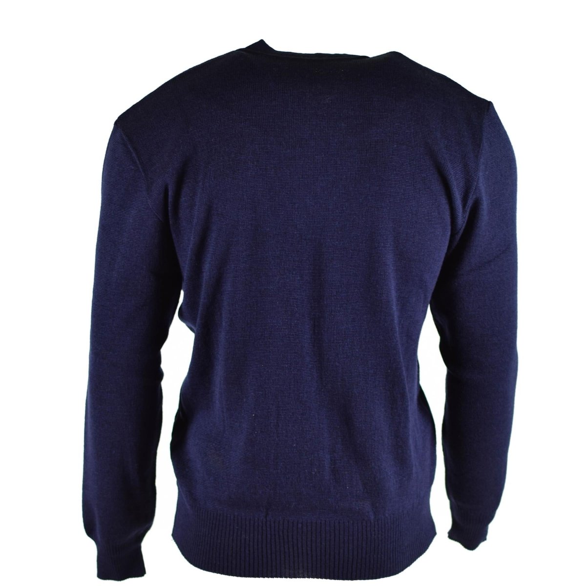 Original tjeckisk armétröja jumper blå ull v-ringning militäröverskott nytt
