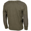 Original tjeckisk armétröja jumper oliv drab ull v-ringning militäröverskott nytt