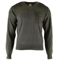 Original tjeckisk armétröja jumper oliv drab ull v-ringning militäröverskott nytt