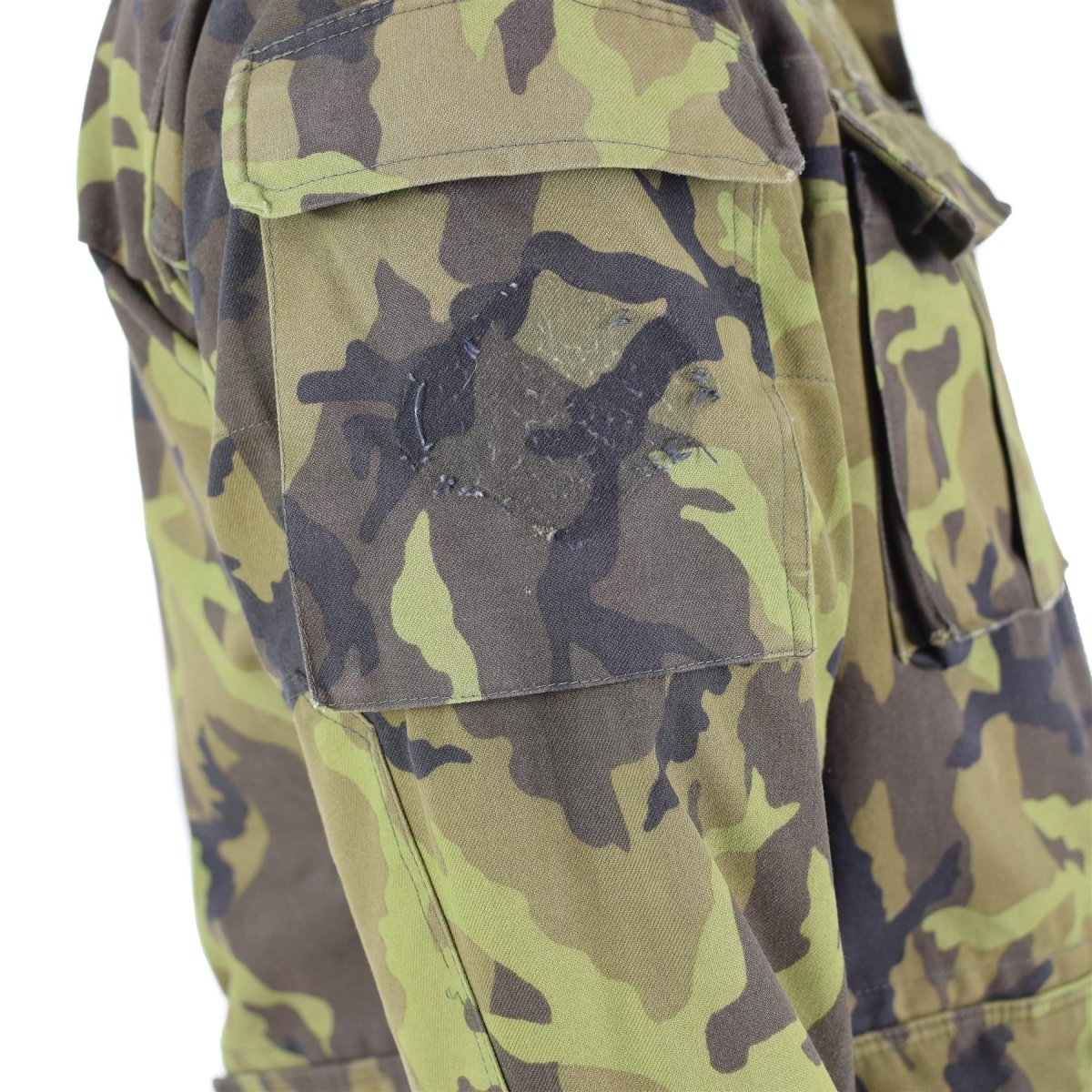 Original tjeckiska armé trupper fältjacka blad camo mönster parka militäröverskott