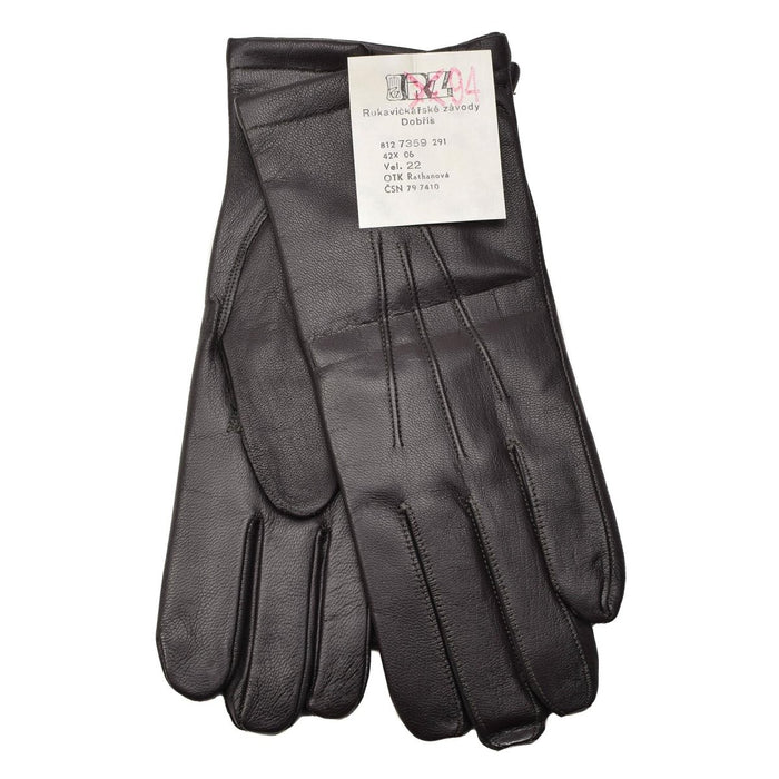 Original tjeckisk armé vintervarma kallbruna läderhandskar casual tight passform NYHET - GoMilitar