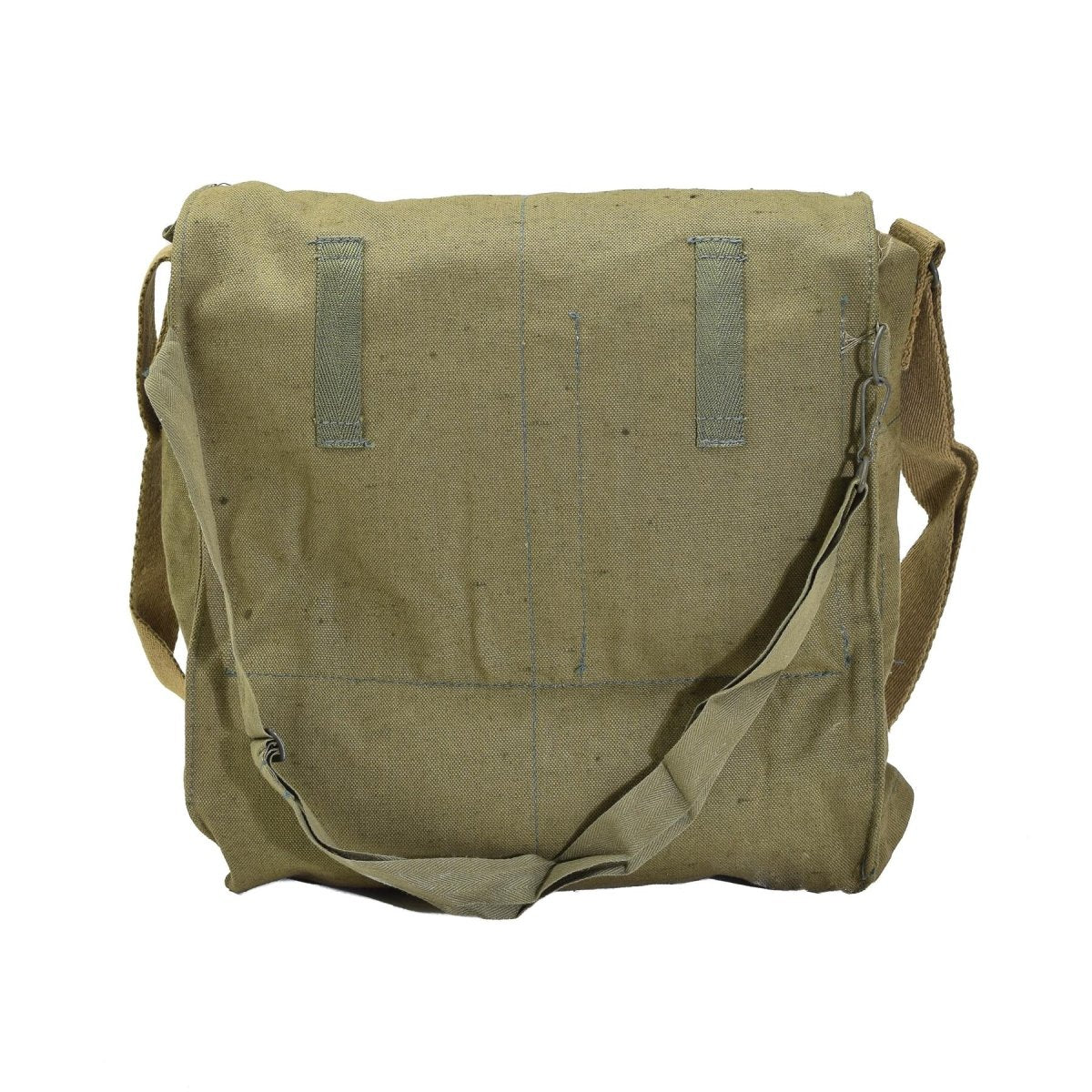 Original tjeckisk militär gasmask axelväska grön canvas vintage överskott nytt