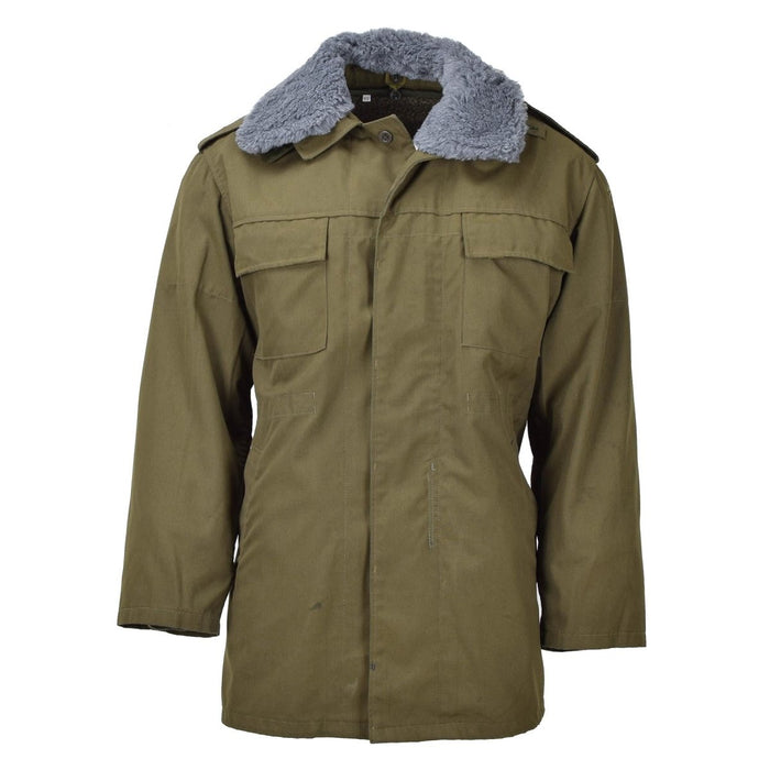 Original tjeckisk militärjacka parkas M85 w liner huva lång fåll army Olive - GoMilitar