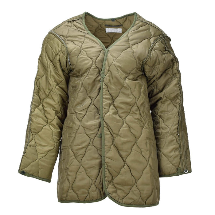 Original tjeckisk militärjacka termofoder Quiltad knappfästning Olive - GoMilitar