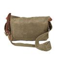 Original tjeckisk militär axelväska duk Utility Bag läderband vintage