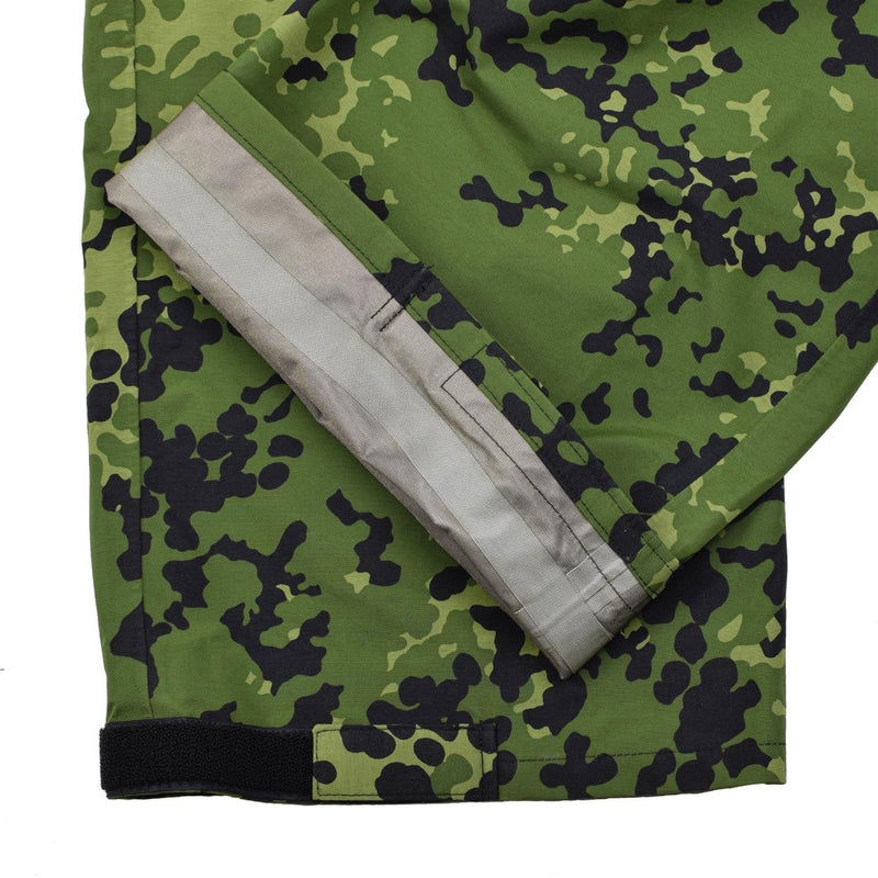 Original Danish Military camo M84 rain pants waterproof elasticated trousers NEW - GoMilitar