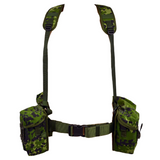 Original dansk militär M/96 CQC Webbing Set 6 delar justerbar M84 Camo