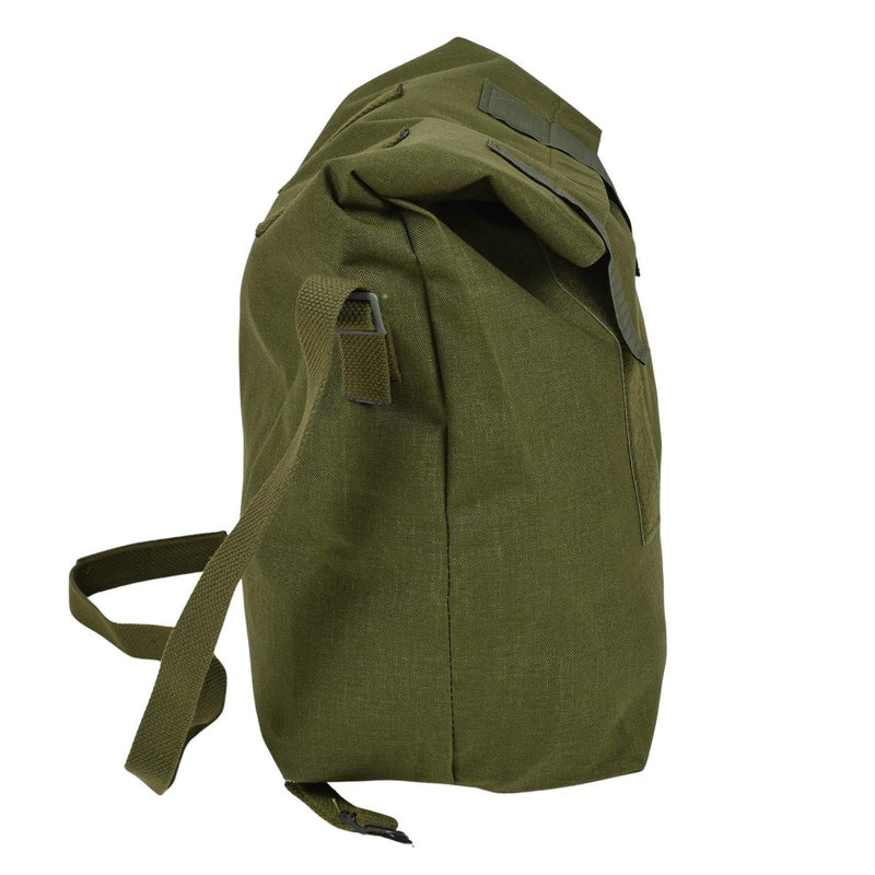 Original dansk militär axelväska roll-top nylon PVC belagd oliv