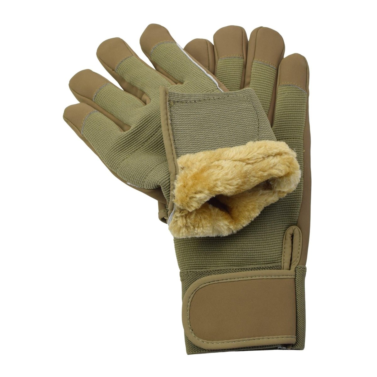 Original danska militära taktiska handskar vinter polycotton isolerade sandbrun