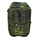 Original Danish military M96 camouflage universal pouch with Molle straps and secure buckle closure