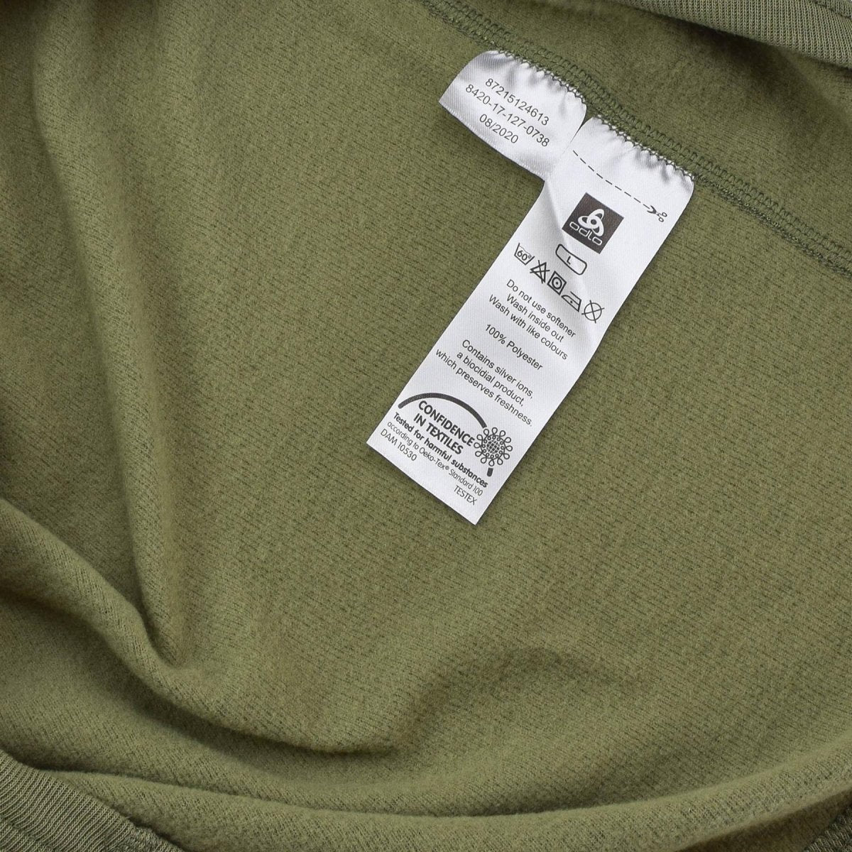 Original holländsk armé baslager undertröjor med hög hals värmeisolering olivolja