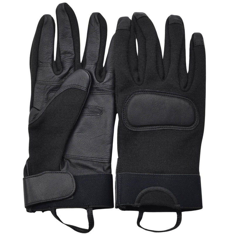 Original Dutch army tactical combat gloves leather palms knuckle protection NEW - GoMilitar