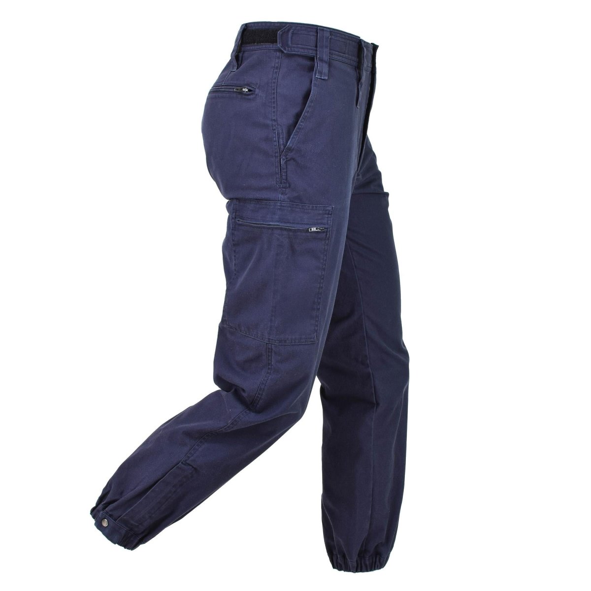 Original Dutch Army Work Pants Uniform Workwear Justerbara byxor Zip Fly Blue