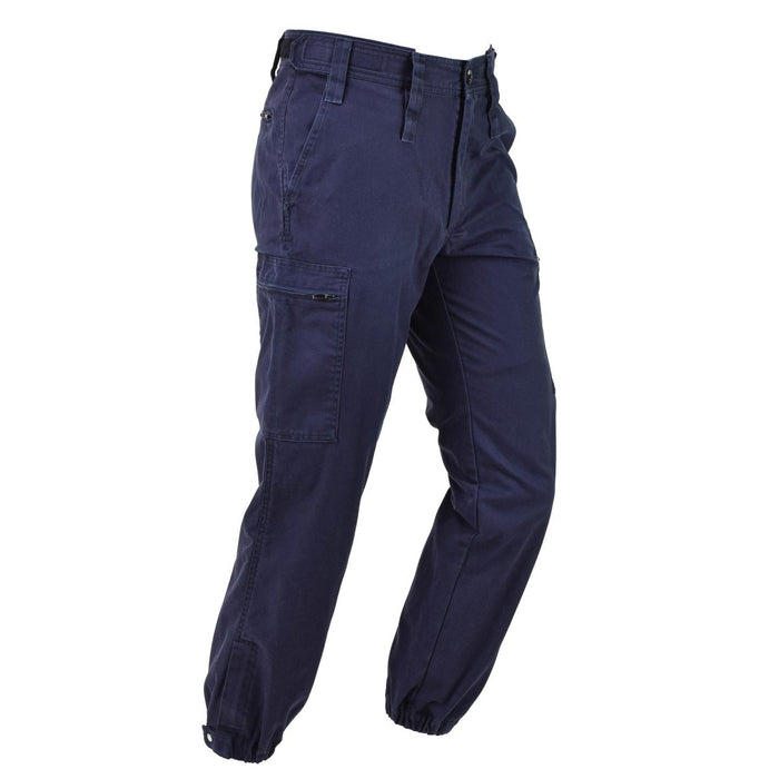 Original holländska armé arbetsbyxor uniform arbetskläder justerbara byxor dragkedja blå - GoMilitar