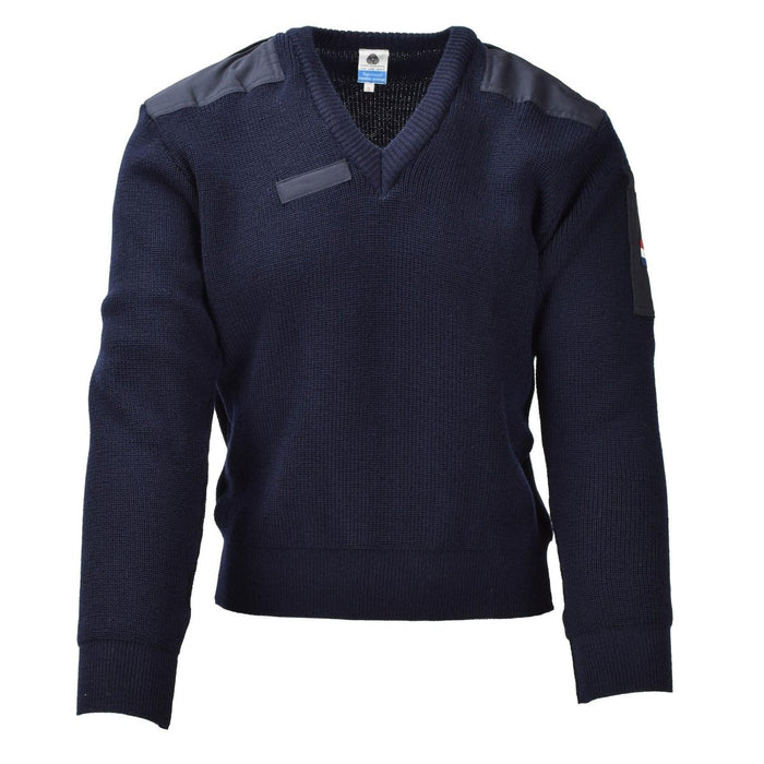 Original holländsk militärblå tröja pullover ull bodywarmer långärmad NYHET - GoMilitar