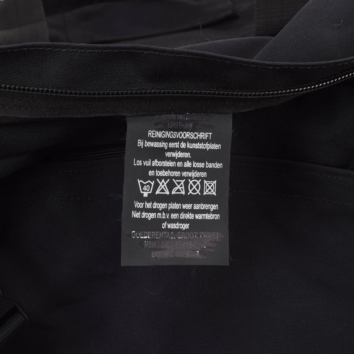Original Dutch Military Duffle Sportswear Bag Travel Ryggsäck Rucks Black Black