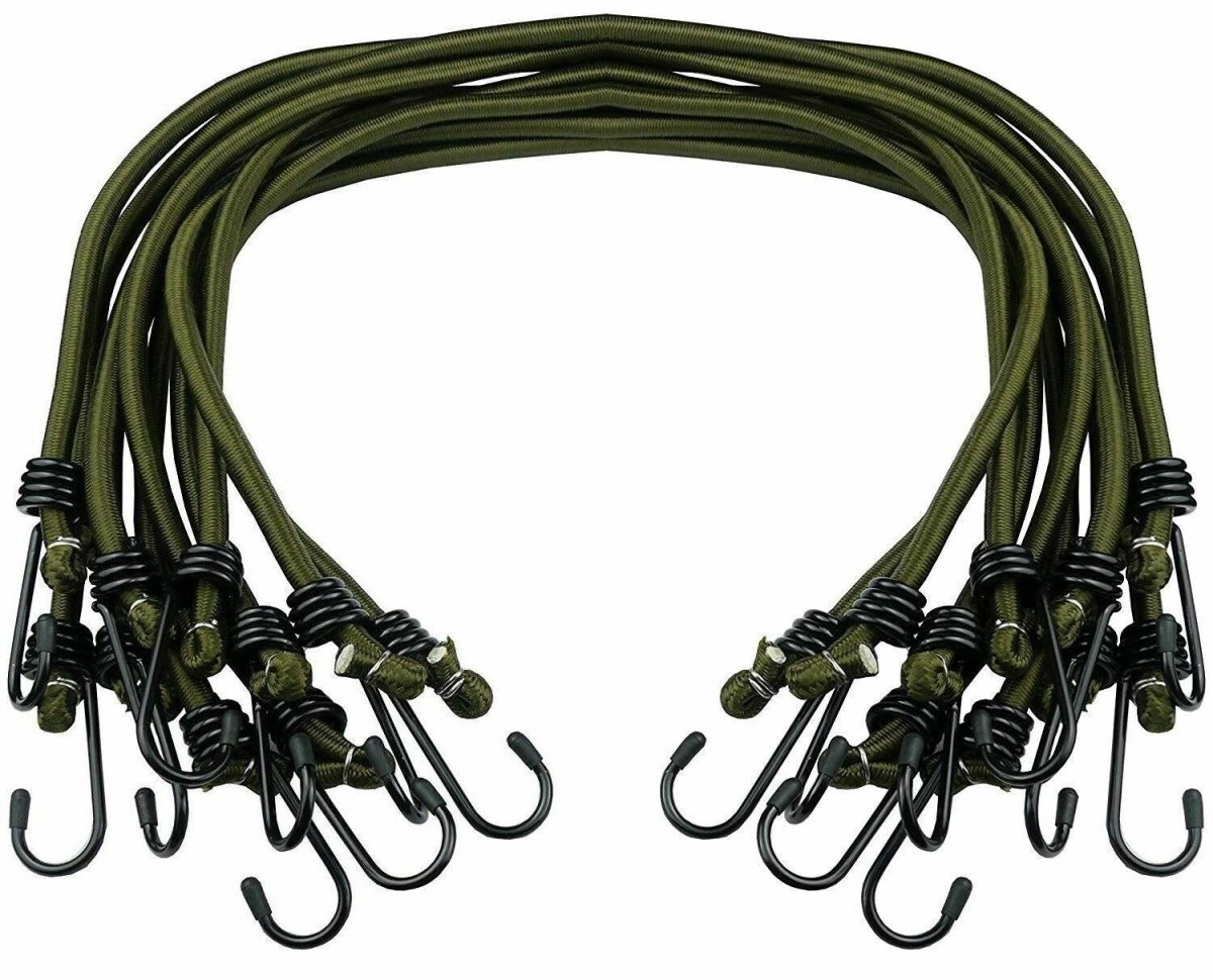 Original holländska militära elastiska linor 3-pack utomhuscampingutrustning Olive