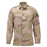 Original holländsk militärfältskjorta med tryckknappsstängning 3-färgad Desert Camo