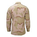 Original holländsk militärfältskjorta med tryckknappsstängning 3-färgad Desert Camo