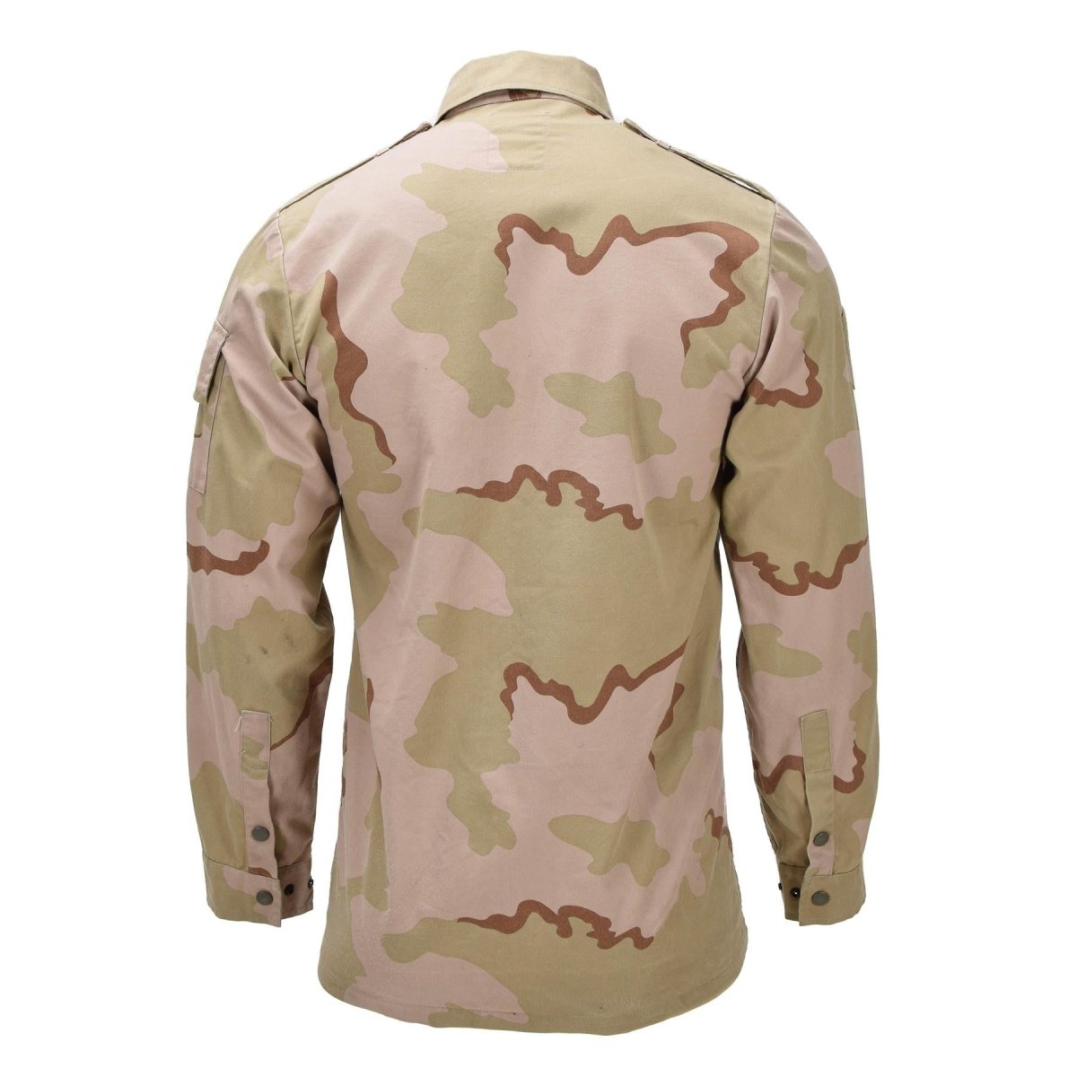 Original holländsk militärfältskjorta med tryckknappsstängning 3-färgad Desert Camo