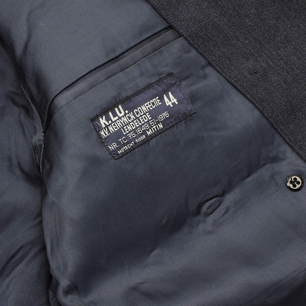 Original holländsk militär formell klänning Coat Double Breasted Belted Blue