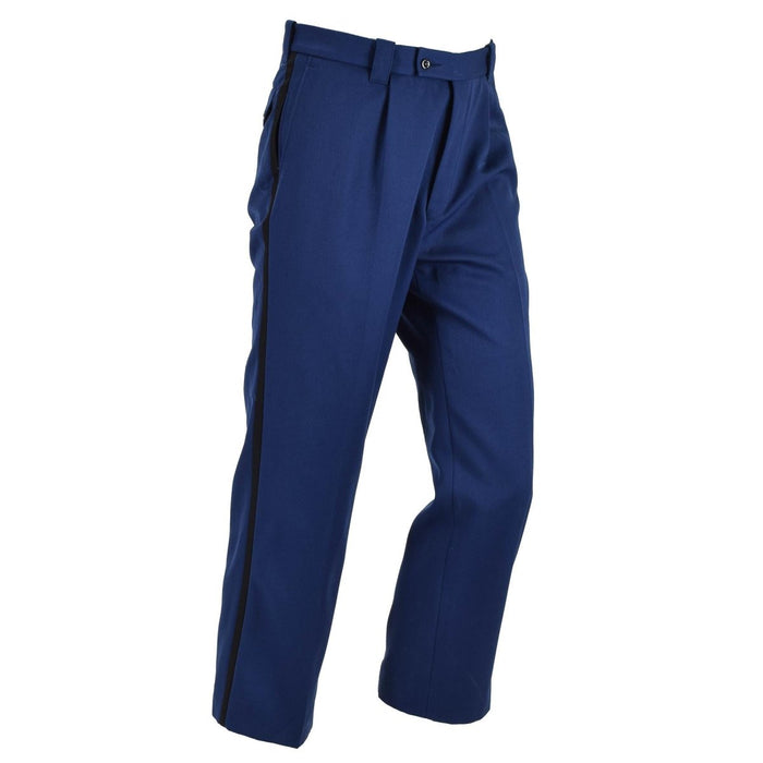 Original holländska militära formella byxor Herr Zip-gylf Slash-fickor Solid Blue - GoMilitar