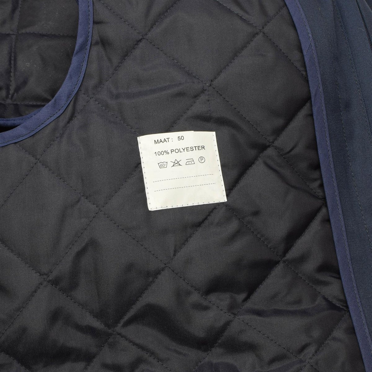 Original Dutch Military Issue Men's Raincoat quiltad foder Trenchcoat Solid Blue