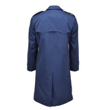 Original Dutch Military Issue Men's Raincoat quiltad foder Trenchcoat Solid Blue
